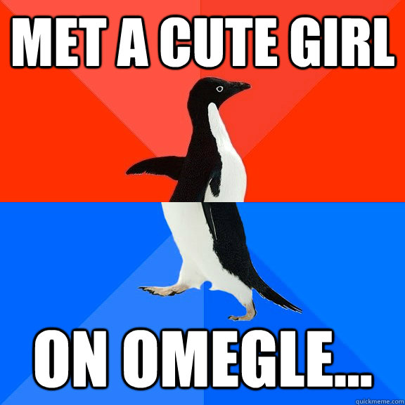 Met a cute girl On Omegle...  Socially Awesome Awkward Penguin