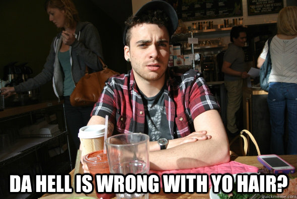  da hell is wrong with yo hair? -  da hell is wrong with yo hair?  Taylor York of Paramore funny face