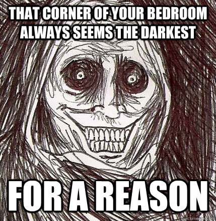 that corner of your bedroom always seems the darkest for a reason  Horrifying Houseguest