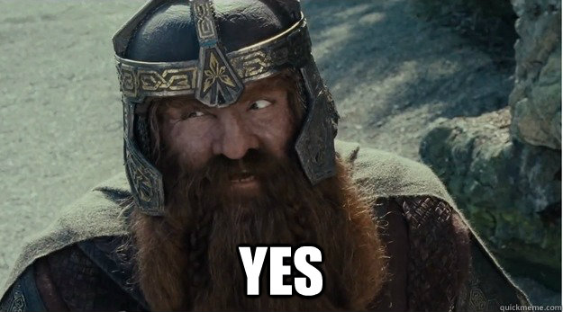  YES  Gimli approves