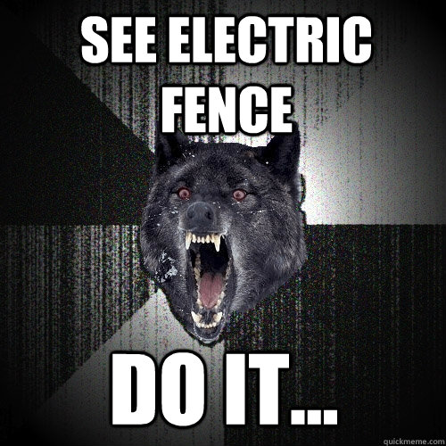 see electric fence do it...  Insanity Wolf