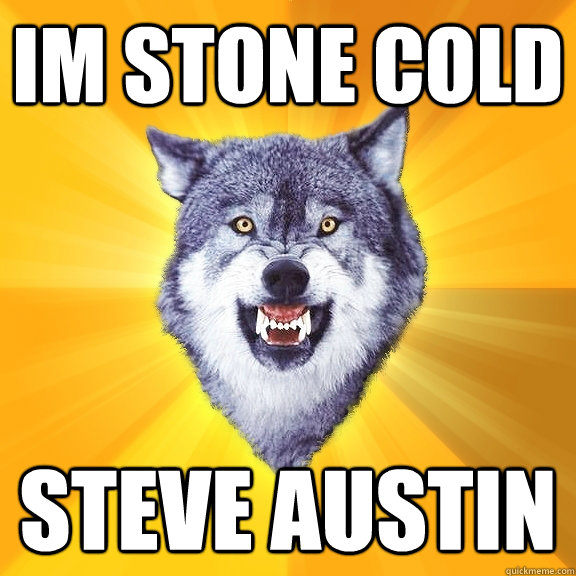 IM STONE COLD STEVE AUSTIN  Courage Wolf