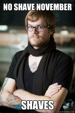 No shave november shaves  Hipster Barista