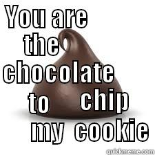 YOU ARE             THE               CHOCOLATE                        CHIP         TO                      MY  COOKIE Misc