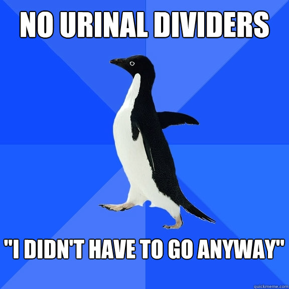 No urinal Dividers  