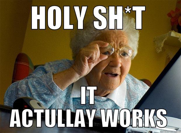 HOLY SH*T IT ACTULLAY WORKS Grandma finds the Internet