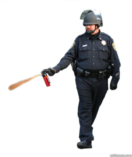 Untitled -   Pepper spraying cop