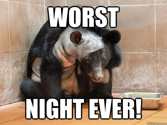 Worst night ever!  Shaved Bear