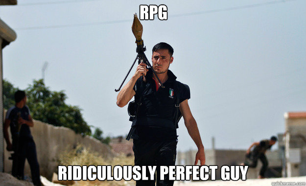 RPG Ridiculously Perfect Guy   Ridiculously Photogenic Syrian Soldier