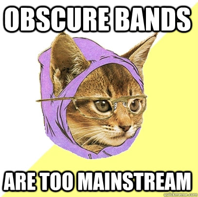 Obscure bands Are too Mainstream  Hipster Kitty