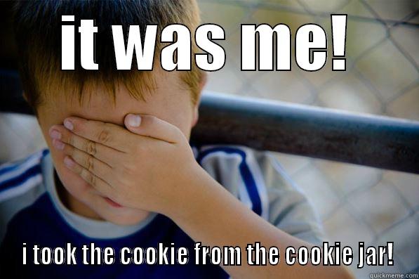IT WAS ME! I TOOK THE COOKIE FROM THE COOKIE JAR! Confession kid