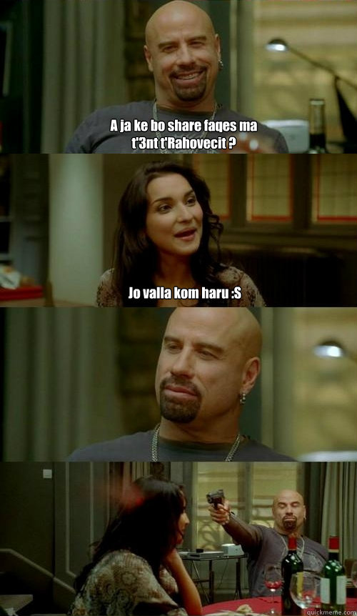 A ja ke bo share faqes ma t'3nt t'Rahovecit ? Jo valla kom haru :S  Skinhead John v2