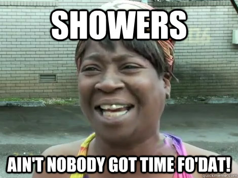 Showers Ain't Nobody Got Time Fo'Dat!   Sweet Brown Bronchitus