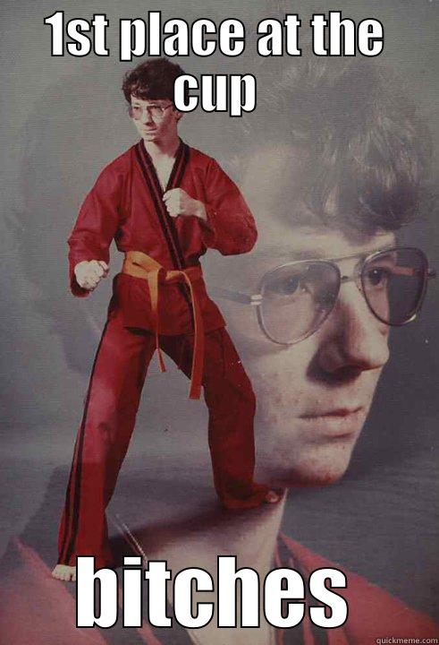 1ST PLACE AT THE CUP BITCHES Karate Kyle