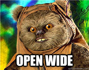 open wide  Rape Ewok