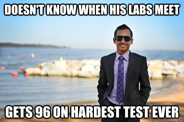 doesn't know when his labs meet gets 96 on hardest test ever  
