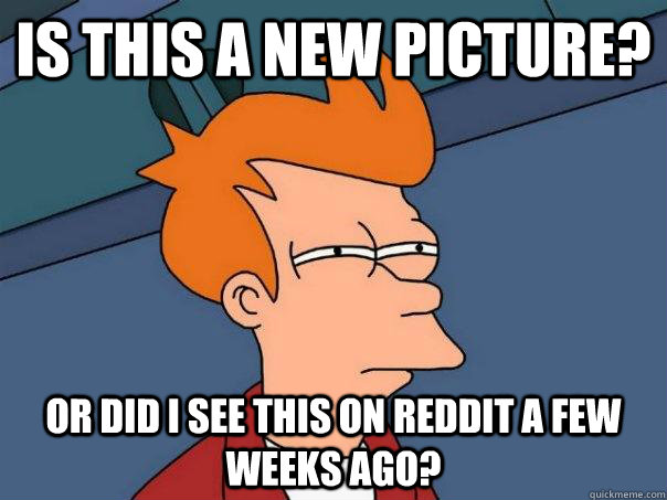 Is this a new picture? Or did I see this on reddit a few weeks ago? - Is this a new picture? Or did I see this on reddit a few weeks ago?  Futurama Fry
