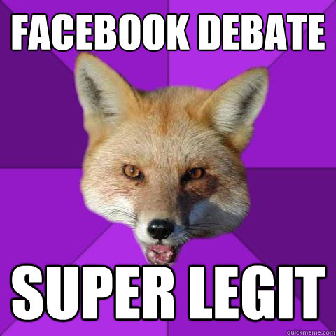 Facebook Debate Super Legit  Forensics Fox