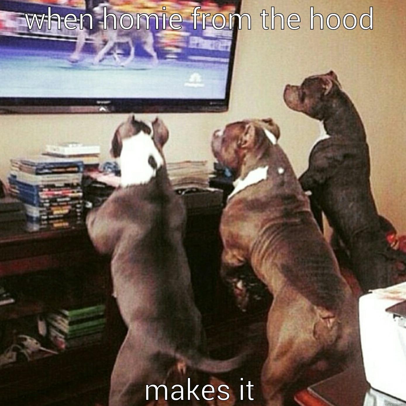 WHEN HOMIE FROM THE HOOD MAKES IT Misc