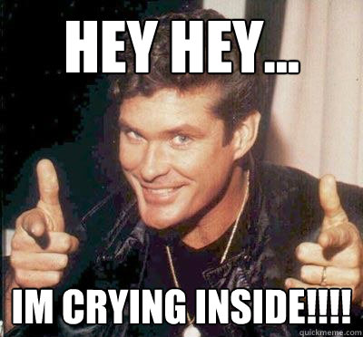 Hey Hey... Im Crying inside!!!!  Hasselhoff crying