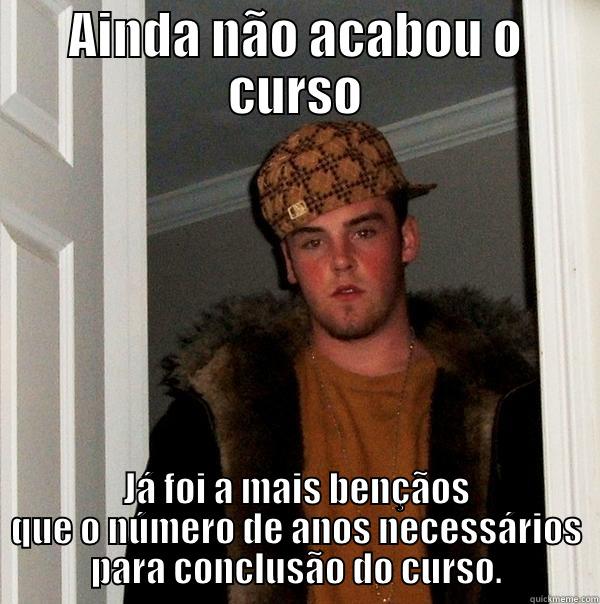 AINDA NÃO ACABOU O CURSO JÁ FOI A MAIS BENÇÃOS QUE O NÚMERO DE ANOS NECESSÁRIOS PARA CONCLUSÃO DO CURSO. Scumbag Steve