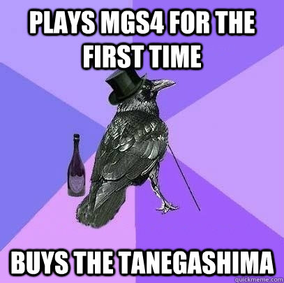 plays mgs4 for the first time buys the Tanegashima - plays mgs4 for the first time buys the Tanegashima  Rich Raven