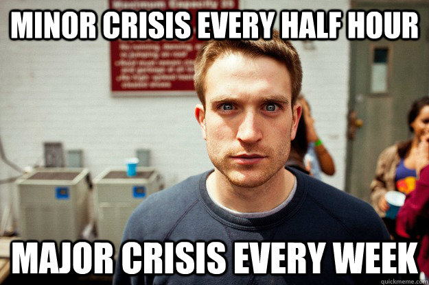 Minor Crisis every half hour major crisis every week - Minor Crisis every half hour major crisis every week  ibankerthisshit