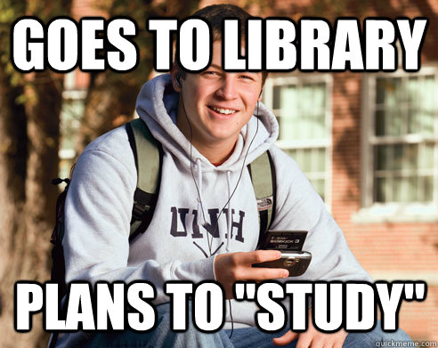 Goes to library Plans to 