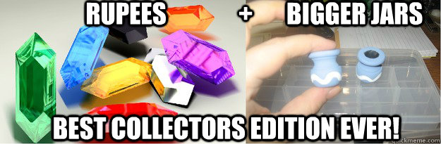 Rupees               +       Bigger Jars Best Collectors Edition EVER! - Rupees               +       Bigger Jars Best Collectors Edition EVER!  Legend Of Zelda In a Nutshell