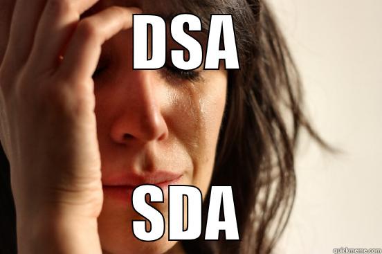 DSA SDA First World Problems