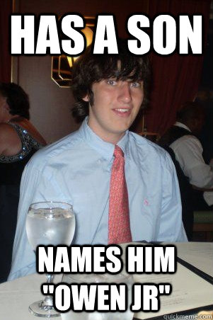 has a son names him 
