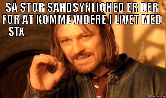 SÅ STOR SANDSYNLIGHED ER DER FOR AT KOMME VIDERE I LIVET MED STX                                                                      Boromir