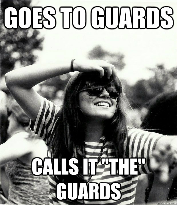 goes to guards calls it 