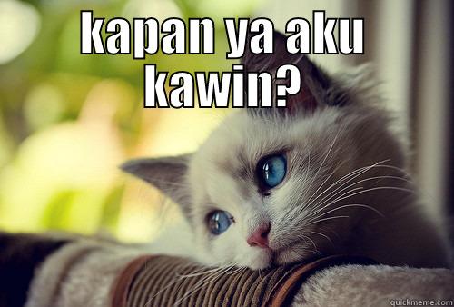 KAPAN YA AKU KAWIN?  First World Problems Cat