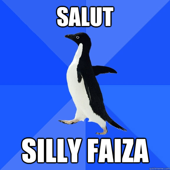 SALUT Silly Faiza  Socially Awkward Penguin
