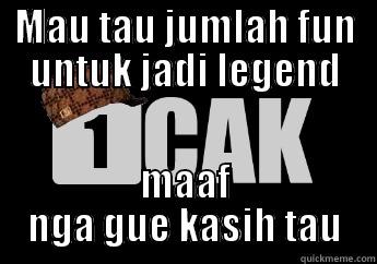 MAU TAU JUMLAH FUN UNTUK JADI LEGEND MAAF NGA GUE KASIH TAU Misc