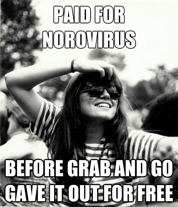Paid for
norovirus Before grab and go gave it out for free  Georgetown Hipster