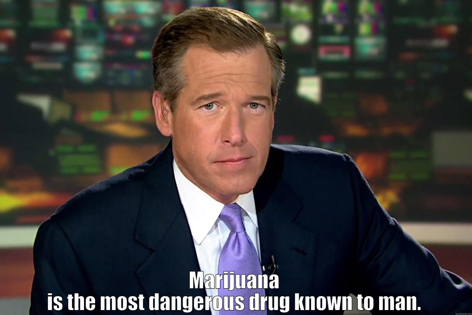 brian williams ll -  MARIJUANA IS THE MOST DANGEROUS DRUG KNOWN TO MAN. Misc
