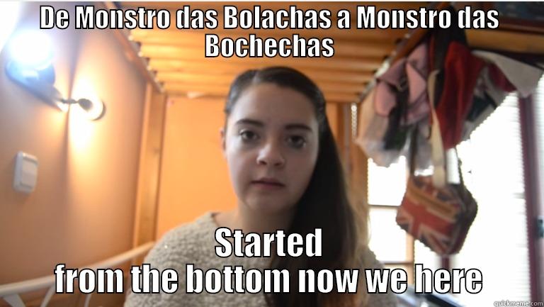 DE MONSTRO DAS BOLACHAS A MONSTRO DAS BOCHECHAS STARTED FROM THE BOTTOM NOW WE HERE Misc