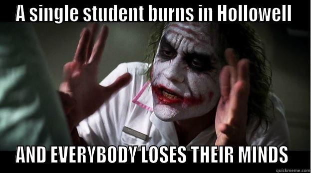 A SINGLE STUDENT BURNS IN HOLLOWELL AND EVERYBODY LOSES THEIR MINDS  Joker Mind Loss