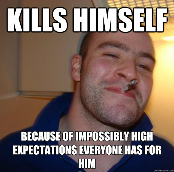 Kills himself Because of impossibly high expectations everyone has for him - Kills himself Because of impossibly high expectations everyone has for him  Misc