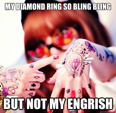 My diamond ring so bling bling But not my ENgRISH - My diamond ring so bling bling But not my ENgRISH  Hyuna