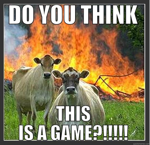 DO YOU THINK THIS IS A GAME?!!!!! Evil cows