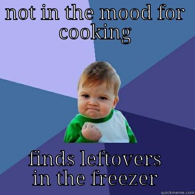 NOT IN THE MOOD FOR COOKING FINDS LEFTOVERS IN THE FREEZER Success Kid