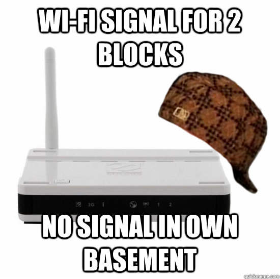 WI-FI SIGNAL for 2 blocks no signal in own  basement - WI-FI SIGNAL for 2 blocks no signal in own  basement  Misc