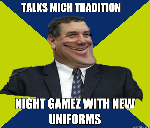 TALKS MICH TRADITION NIGHT GAMEZ with NEW UNIFORMS  