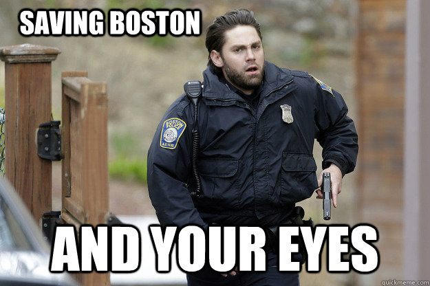 Saving Boston And your eyes - Saving Boston And your eyes  Ridiculously Photogenic Boston Cop
