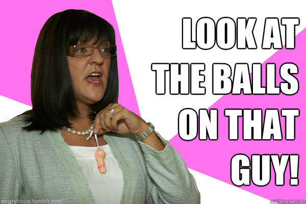 LOOK AT THE BALLS ON THAT GUY!  Jen Okazaki