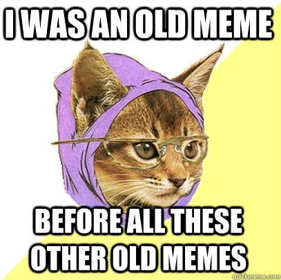 i was an old meme before all these other old memes  Hipster Kitty