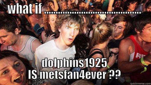 WHAT IF .......................................... DOLPHINS1925 IS METSFAN4EVER ?? Sudden Clarity Clarence